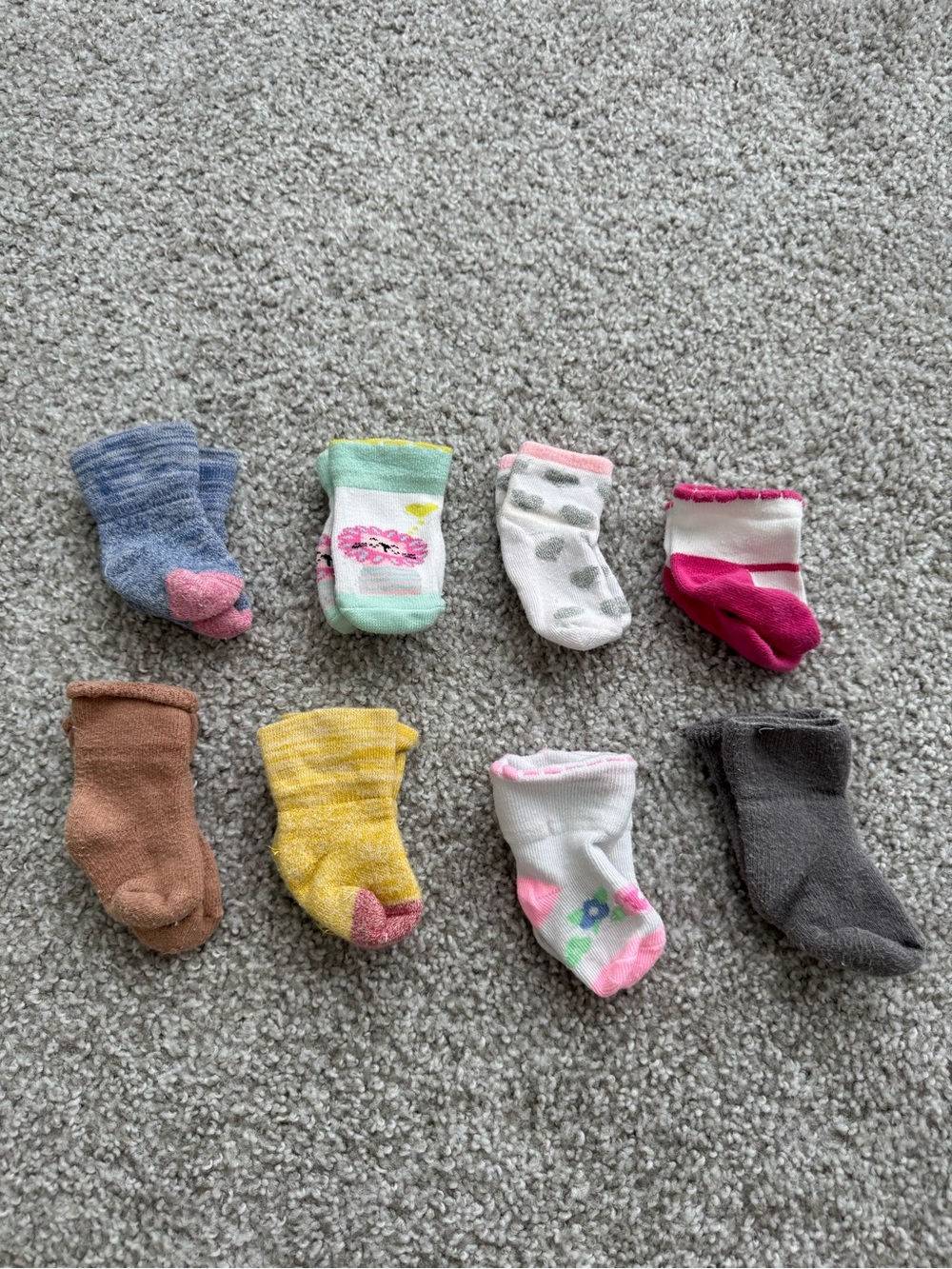 ✨Assorted Baby Girls Socks - Mixed Color- Newborn✨